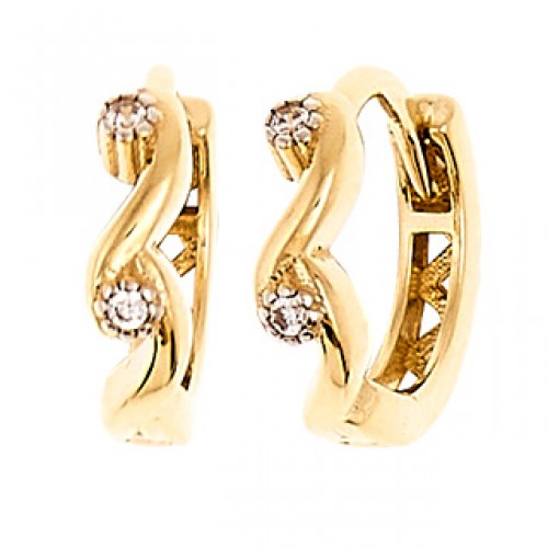 Gold earrings 10kt 10mm, GO30-14